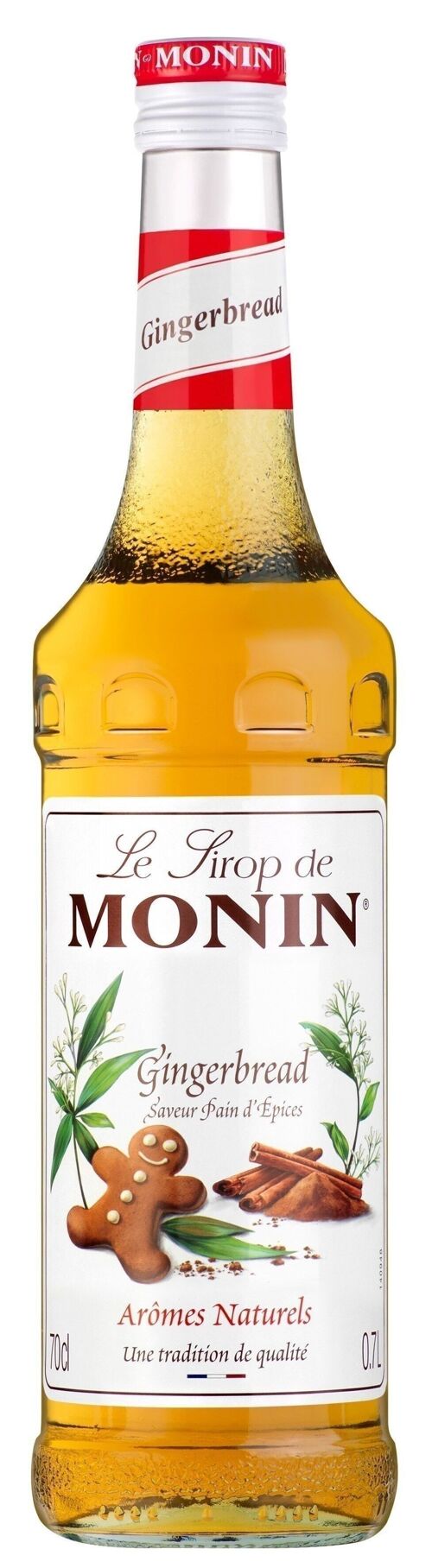 Sirop Saveur Pain d'épices MONIN pour aromatiser vos boissons chaudes - Arômes naturels - 70cl