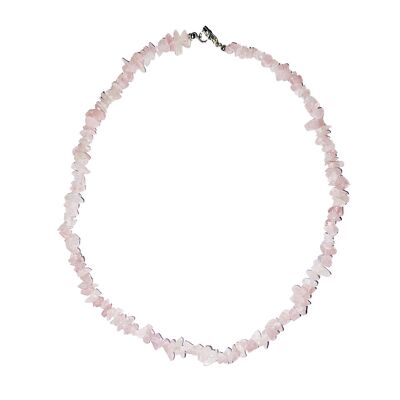 Rose quartz necklace - Baroque - 90 cm