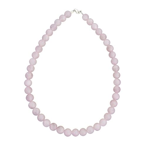 Collier Quartz rose - Pierres boules 10mm - 39 - FO