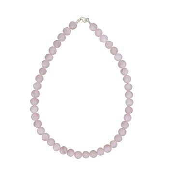 Collier Quartz rose - Pierres boules 10mm - 78 - FA 2