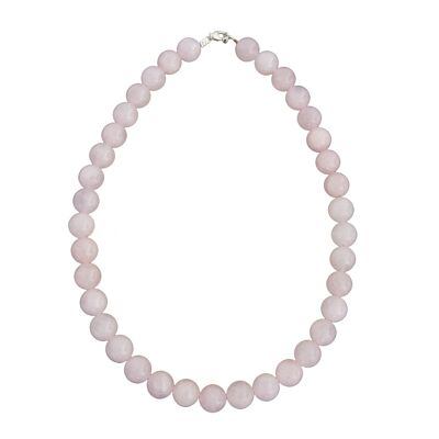 Collar de cuarzo rosa - Piedras bola de 12 mm - 39 - FA