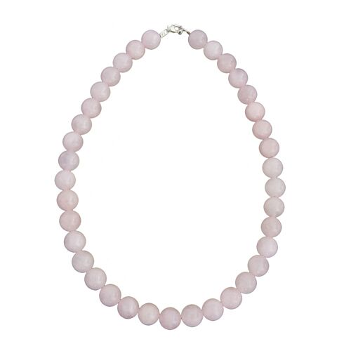 Collier Quartz rose - Pierres boules 12mm - 39 - FO