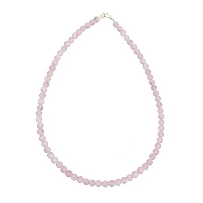 Collar de cuarzo rosa - piedras bola de 6 mm - 39 - FA