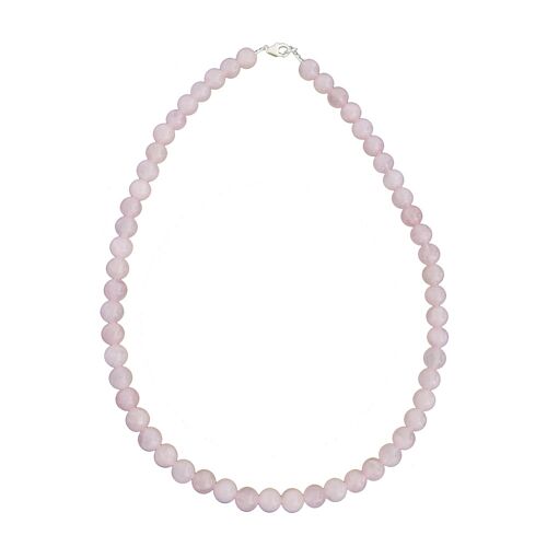 Collier Quartz rose - Pierres boules 8mm - 39 - FO