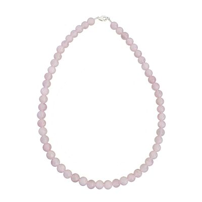 Collier Quartz rose - Pierres boules 8mm - 42 - FO