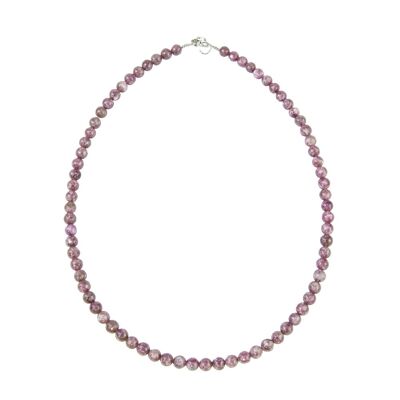 Rubellite necklace - 6mm ball stones - 39 - FA
