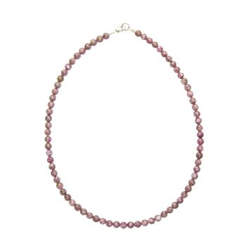 Collier Rubellite - Pierres boules 6mm - 48 - FO 2
