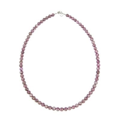 Collier Rubellite - Pierres boules 6mm - 56 - FA