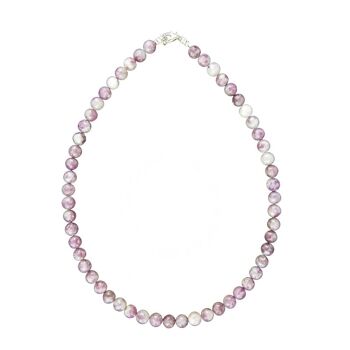 Collier Rubellite - Pierres boules 8mm - 42 - FA 2