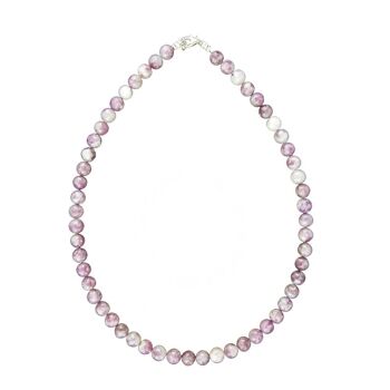 Collier Rubellite - Pierres boules 8mm - 42 - FO 2