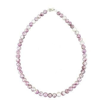 Collier Rubellite - Pierres boules 8mm - 48 - FA 1