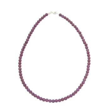 Collier Rubis - Pierres boules 6mm - 39 - FA 1