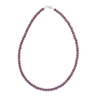Collier Rubis - Pierres boules 6mm - 39 - FO 2