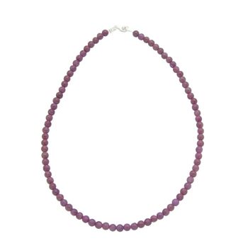 Collier Rubis - Pierres boules 6mm - 42 - FO 1