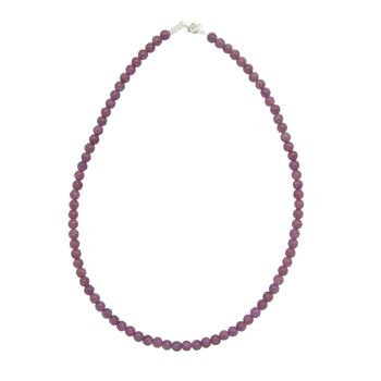 Collier Rubis - Pierres boules 6mm - 42 - FO 2