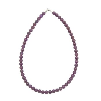 Collier Rubis - Pierres boules 8mm - 42 - FO 2