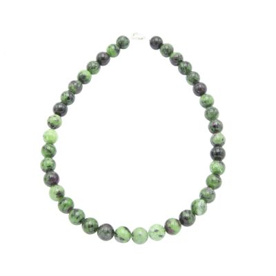 Collar de rubí sobre zoisita - Piedras esféricas de 12 mm - 39 - FA