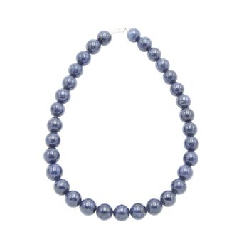 Collier Saphir - Pierres boules 14mm - 39 - FA 1