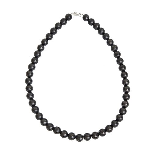 Collier Shungite - Pierres boules 10mm - 56 - FO