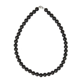 Collier Shungite - Pierres boules 10mm - 56 - FO 2