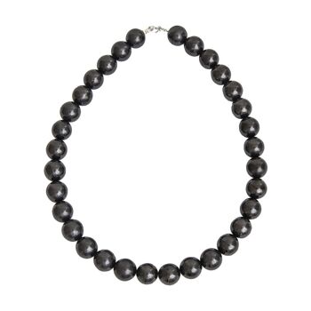 Collier Shungite - Pierres boules 14mm - 39 - FA 1