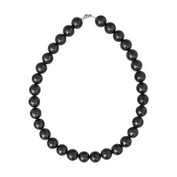 Collier Shungite - Pierres boules 14mm - 39 - FA 2