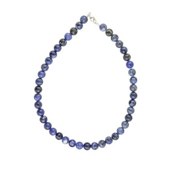 Collier Sodalite - Pierres boules 10mm - 39 - FO 2