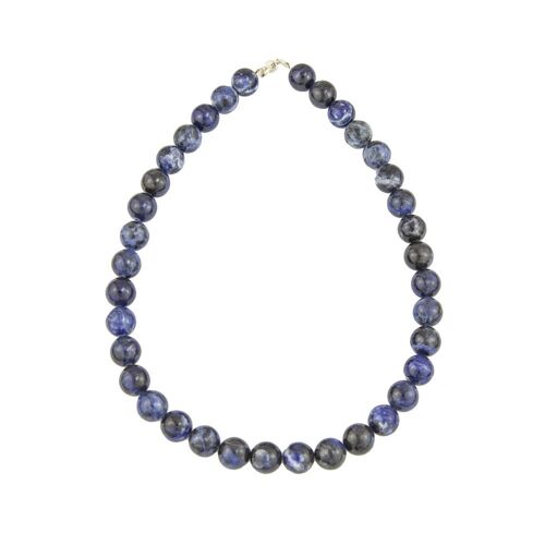 Collier Sodalite - Pierres boules 12mm - 56 - FO