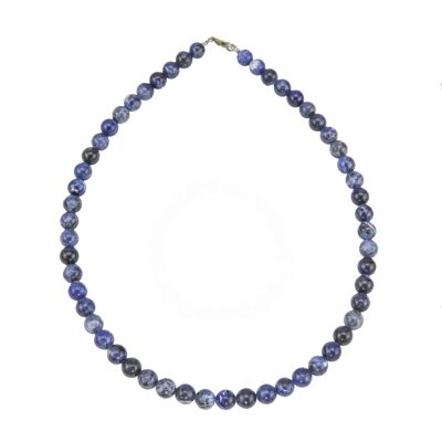 Sodalite necklace - 8mm ball stones - 39 - FO