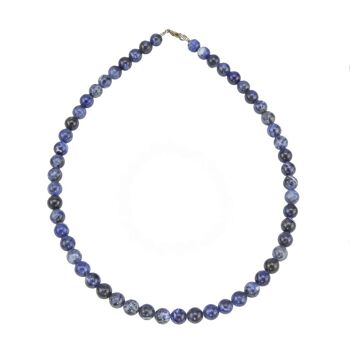 Collier Sodalite - Pierres boules 8mm - 39 - FO 1