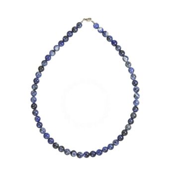Collier Sodalite - Pierres boules 8mm - 39 - FO 2