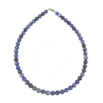 Collier Sodalite - Pierres boules 8mm - 48 - FO 1