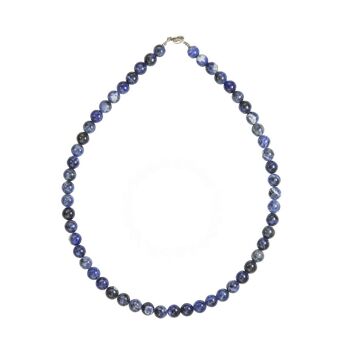 Collier Sodalite - Pierres boules 8mm - 48 - FO 2