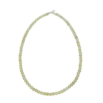 Collier Topaze citron - Pierres boules 6mm - 42 - FO 1