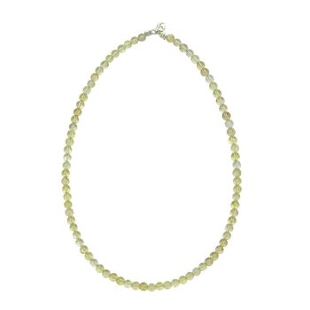 Collier Topaze citron - Pierres boules 6mm - 42 - FO 2