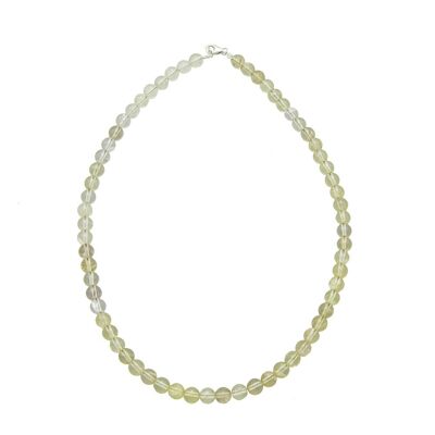 Collier Topaze citron - Pierres boules 8mm - 39 - FA