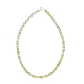 Collier Topaze citron - Pierres boules 8mm - 42 - FA 2