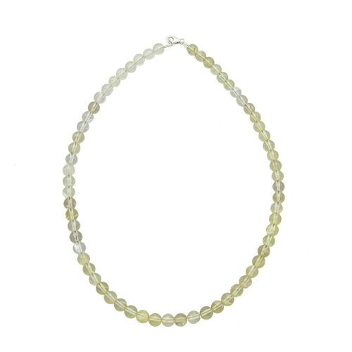 Collier Topaze citron - Pierres boules 8mm - 42 - FO