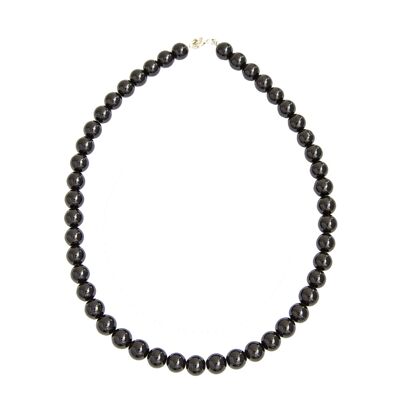 Collana in tormalina nera - pietre a sfera 10mm - 78 - FO