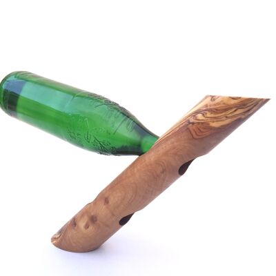 Porte-bouteille "Stamm" pour 2 bouteilles en bois d'olivier