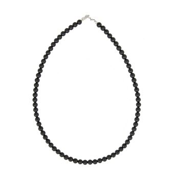 Collier Tourmaline noire - Pierres boules 6mm - 48 - FO 2