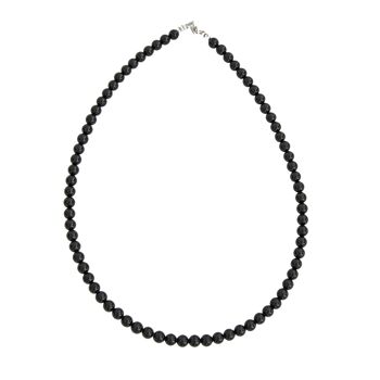 Collier Tourmaline noire - Pierres boules 6mm - 100 - FA 1