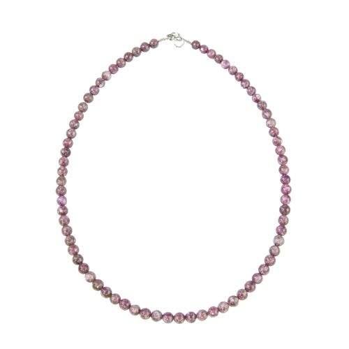 Collier Tourmaline rose - Pierres boules 6mm - 39 - FA