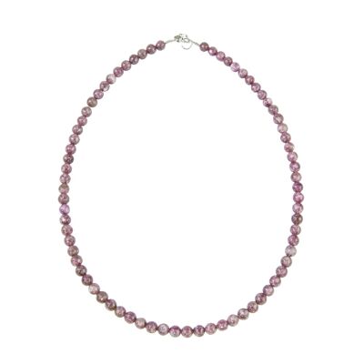 Collana in tormalina rosa - Pietre a sfera 6mm - 48 - FA