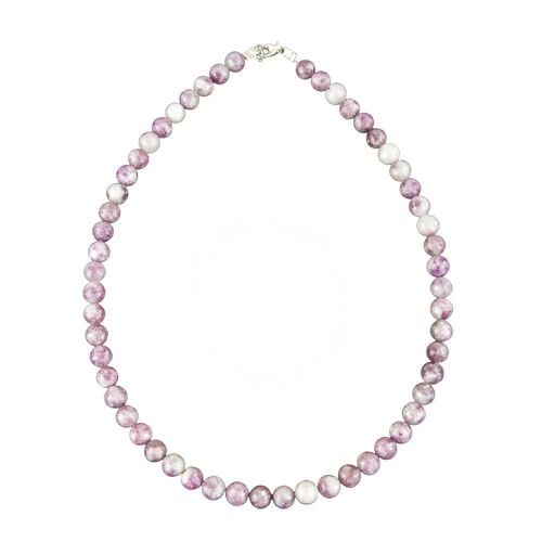 Collier Tourmaline rose - Pierres boules 8mm - 39 - FA