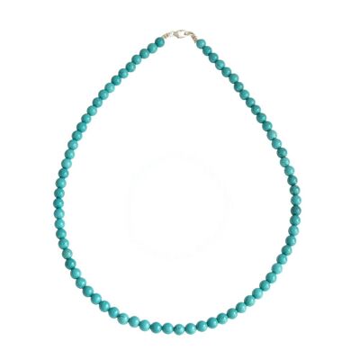 Collier Turquoise stabilisée - Pierres boules 6mm - 39 - FO