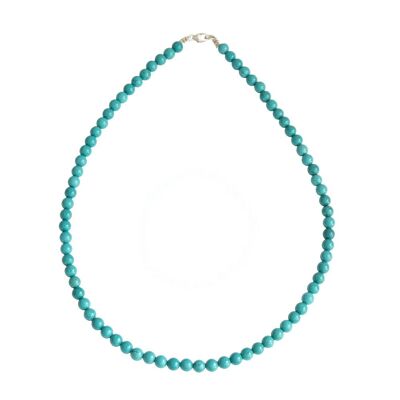Stabilized turquoise necklace - 6mm ball stones - 42 - FO