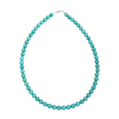 Collier Turquoise stabilisée - Pierres boules 8mm - 39 - FO