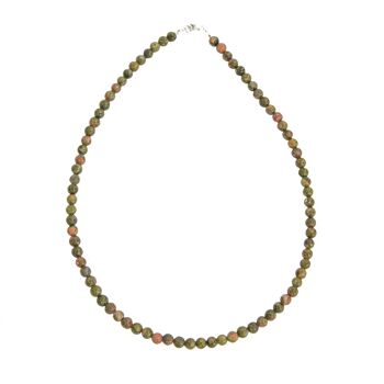 Collier Unakite - Pierres boules 6mm - 100 - FA 1