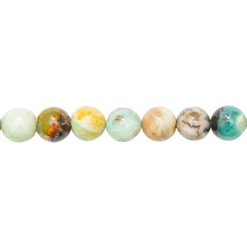 Fil Amazonite multicolore - Pierres boules 14mm